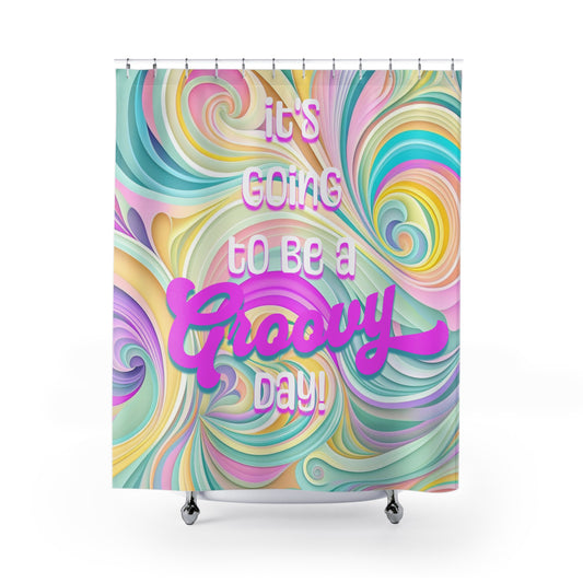 Retro, Hippie, 60's - SHOWER CURTIAIN - Home Decor, Bathroom Decor, Funky, Housewarming Gift