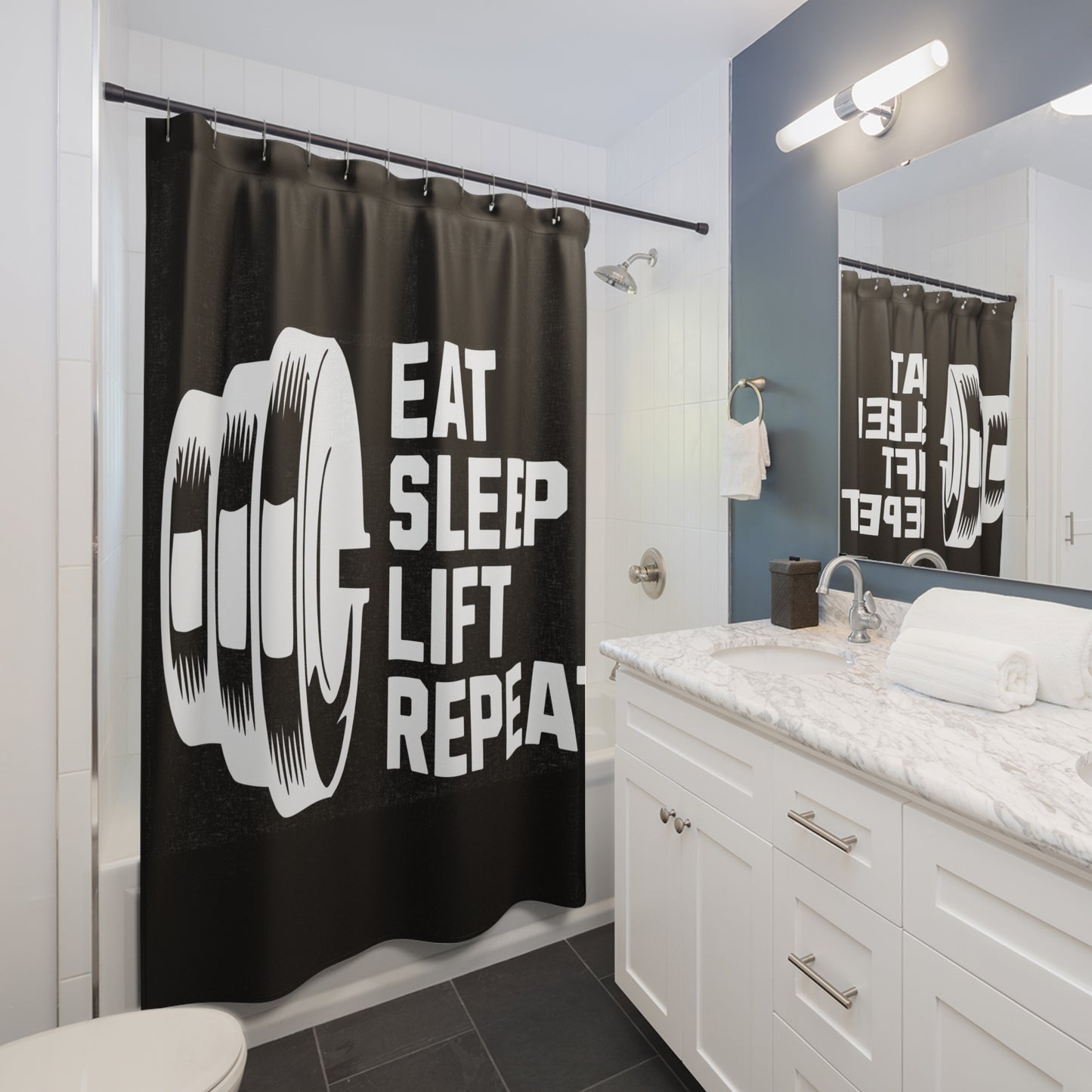 Lifting, Work-out, Gym SHOWER CURTIAIN - Home Decor, Bathroom Decor, Housewarming Gift