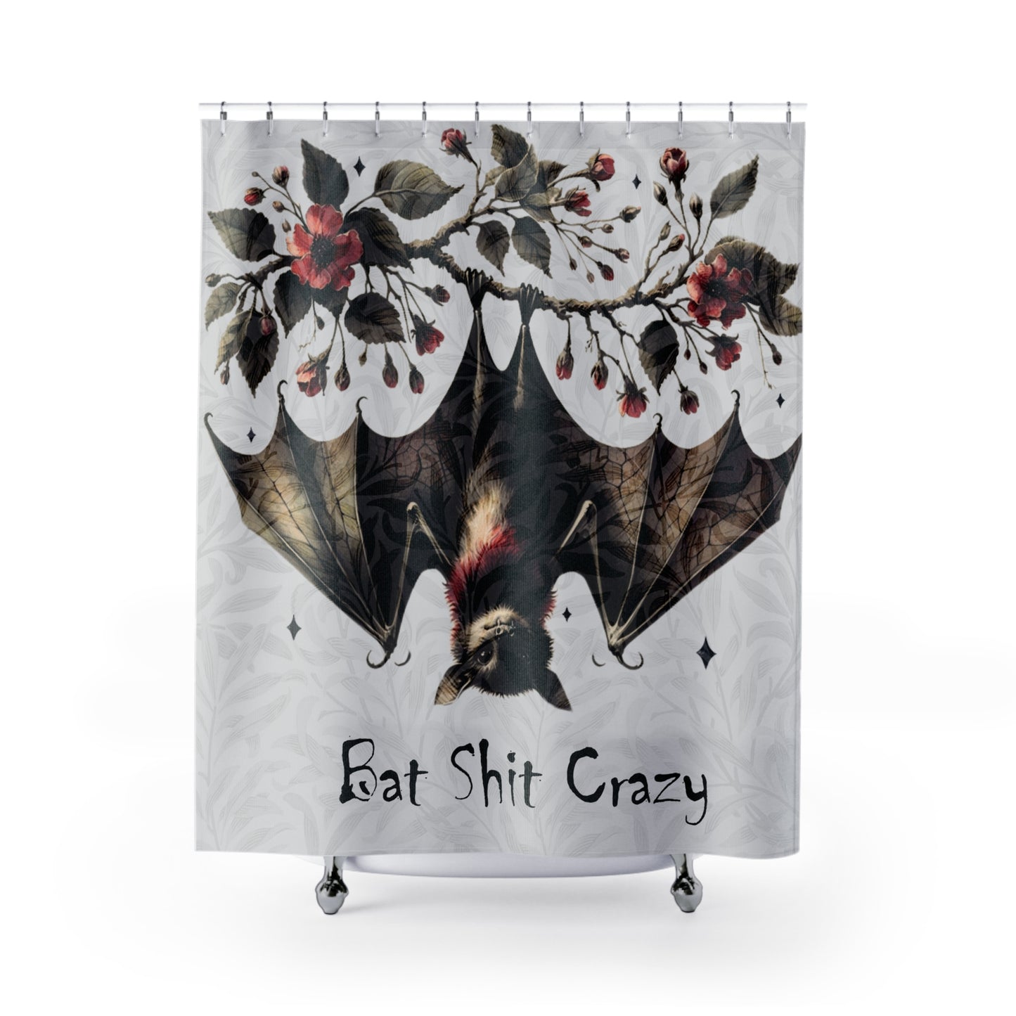 Halloween Bat - SHOWER CURTAIN - Home Decor, Bathroom Decor, Holiday Decor 71x74"